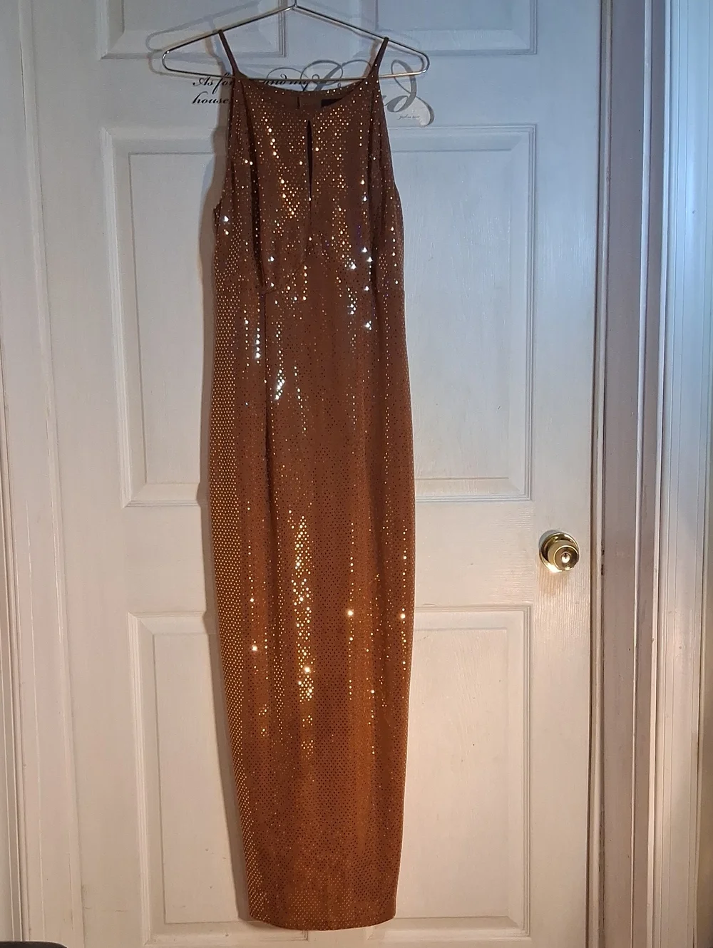 Sequin Maxi Dress in Copper - Women